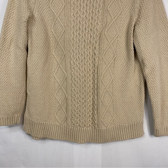 KAREN SCOTT Crew Neck Sweater Tan and Gold Size Medium - Picture 4 of 7